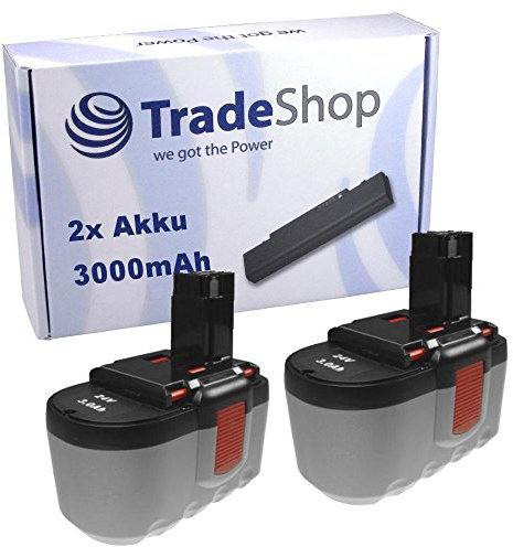 2x Hochleistungs Werkzeug Ni-MH Akku 24V 3000mAh für BOSCH GSR24 VE2 PSB24 VE2 GSR 24 VE2 PSB 24 VE2 GBH 24V Professional GBH 24VF GSH 24V GBH24V GBH24VF GSH24V GBH 24 V GBH-24V GBH 24 VF GSH 24 V