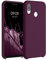 kwmobile Hülle kompatibel mit Huawei P20 Lite Hülle - Silikon Handy Case - Handyhülle weiche Oberfläche - kabelloses Laden - Bordeaux Violett