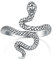 PRAYMOS Schlangenring 925 Sterlingsilber Einstellbarer Rings Bohemia Schlangen Ring Stapelbare Band Punk für Frauen Damen Herren Männer Unisex Halloween Schmuck (D-Schlange ring)