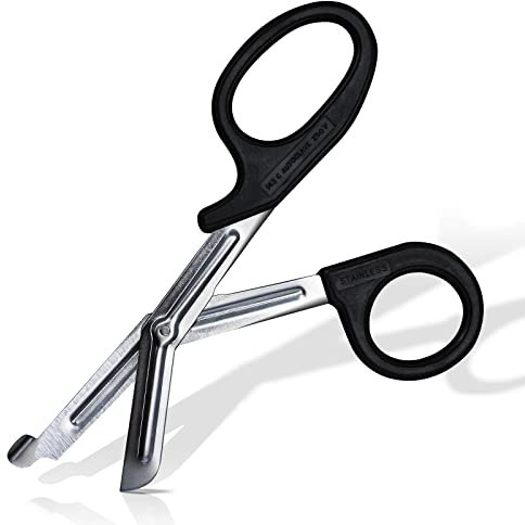 RE-GEN Tough Cut Primeros Auxilios Paramédico EMT Trauma de Emergencia 18cm Vendaje Tela Tijeras de Corte Tijeras Negro