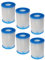 vhbw 6X Filterkartusche kompatibel mit Bestway Flowclear 2.006 l/h, 3.028 l/h Swimmingpool, Filterpumpe - Wasserfilter Blau Weiß
