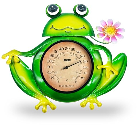 POXOHO Außenthermometer, wasserdicht und leicht zu lesen, keine Batterie erforderlich