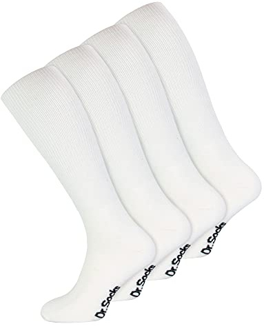 Dr.Socks Mens Knee High Diabetic Socks Extra Wide Loose Long Bamboo Socks for Swollen Legs