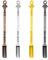 Jagowa 4-Pack Metal Medicine Spoons - Mini Shovel Spoons in Gold, Silver, Small Smoke, and 4 Colors for Accurate Dosing