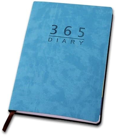 2023 Terminplaner, A5 Kalenderbuch mit Registern, weicher Ledereinband, blauer Einband, Tagesplaner, Notizbuch mit Registerkarten für Planplan, Terminplan, Geschäftskalender, Scrapbookbook