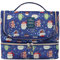 Beauty Case da Viaggio per Donne, Lychii Borsa da Toilette Con Gancio, Impermeabile Trousse Trucchi Cosmetici Organizer - Blu