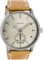 Oozoo Herrenuhr mit Lederband 45 MM Silber/Sand C9081