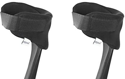 KMINA - Krücken Griffpolster mit Klettverschluss (x2 Stück), Neoprenhülle, Pad für Krücken - Made in Europe