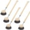 Peggy Perfect 5er Set Rosshaarspülbürsten Holzspülbürsten – Made in Germany. Bürsten mit Natur Rosshaar und extra langem 29 cm Griff. Aus zertifiziertem Buchenholz gefertigt.
