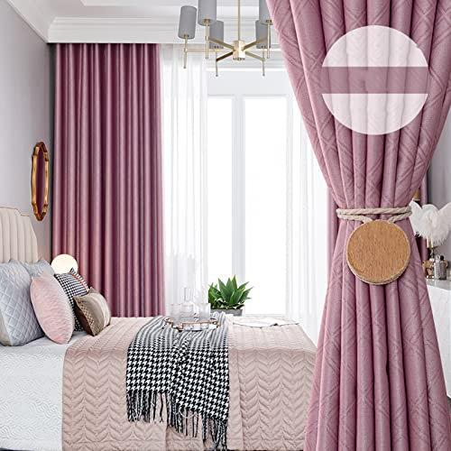 1 Panneaux Occultant Rideaux, Thermique Isolan Rideaux Texture Rhombique Design Anti Bruit avec Oeillets Rideaux pour Moderne Salon Et Chambre,2,W4 x H2.7m