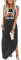 Sxkayxr Women's Summer Sleeveless Maxi Dress Casual Loose Beach Good Vibes Tshirt Dresses with Pockets Dark Grey