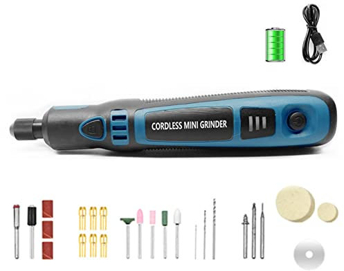 Penna per Smerigliatrice Elettrica per Mini Utensili Rotanti a Batteria per Levigatura, Foratura, Lucidatura, Incisione, Progetti Fai Te
