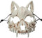 EULAPGOE Tier Skelett Maske Halloween, Harz Hund Schädel Knochen Zähne Scary Horror Devil Wolf Werwolf Maske Halbmaske für Karneval Fasching Kostüm Halloween Maske Skelett kinnlos