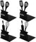 LdawyDE Buchstütze, 4 Stück Buchstützen Metall Bücherstützen Buchhalter Desktop Bücherregal Kinder Schreibtisch Bookends Block Bücherständer Schwarz