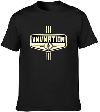 VNV Nation Men's T-Shirt Unisex Black Cotton Print Tee Shirts XXL