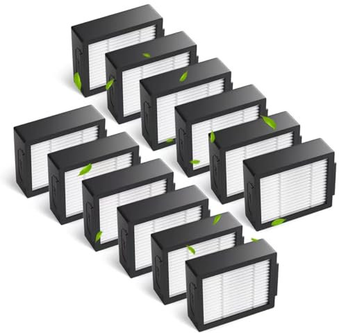 Eagleggo Filtri di ricambio per aspirapolvere i-Robot Roomba e, i, & j Series i7 i7+/plus i3 i3+ i4 i6 i6+ i8 i8+ E5 E6 E7, 12 confezioni di filtri HEPA ad alta efficienza