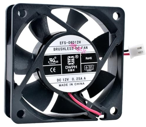 BRHJJQPP EFS-06D12H 6cm 60mm ventilateur 60x60x20mm DC12V 0.20A 2pin ventilateur de refroidissement for alimentation