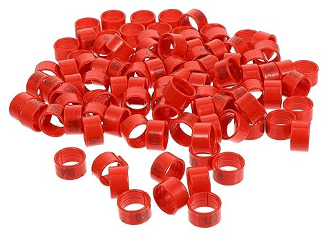 Kisangel 100stücke Hühner Fußringe Zur Identifikation Nummerierte Vögel Beinschoner Material Praktische Clip-ringe Für Hühner Enten Und Gänse