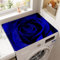 Copripolvere per Lavatrice Tappetino Retro Girasole Rosa Fiori Stampato Lavasciuga Top Protezione Assorbente ad Asciugatura Rapida per Cucina Lavanderia Microonde Frigorifero (Blu,40x50 cm)