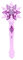 Baguette flocon de neige lumineux lumière étoilée baguette clignotante jouet rotatif fête de Noël d'hiver - pour filles et garçons