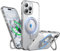 Niunisi Stand for iPhone 16 Pro Max Case, [Compatible with Mag Safe] 360° Rotatable Ring Holder Kickstand Military Shockproof Protective Case for iPhone 16 Pro Max 6.9 Inch, Clear