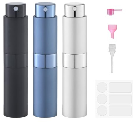 Fusupak Perfume Atomizer Travel Bottle Refillable: Cologne Sprayer Portable for Men - Mini Spray Empty for Refill - 8ml Small Size Blue