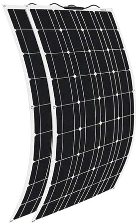 VNATWGOO Panneau Solaire Flexible 400 W, Panneaux Solaires Pliables, Panneau PhotovoltaïQue De Charge ExtéRieur, pour Marine, Camping-Car, Cabine, Fourgonnette, Voiture,40A