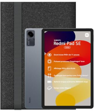 Xiaomi Redmi Pad SE 8+256GB WiFi + Funda Protectora - Tableta de Rendimiento, Gran Almacenamiento, Ideal para Multimedia - Gris Grafito