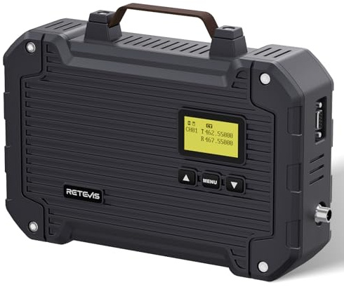 (3rd Gen RT97) Retevis RT97L Up to 25W GMRS High-Power Repeater, IP66 Waterproof, Long Range Base Station Compatible with Raspberry Pi for Farms, Remote Areas & Home Use (1 Pack)