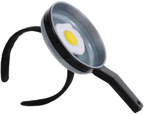 GALPADA Witziges Pfannen Haarreif Party Haarschmuck Damen Abs Polyester Komfortabel Einzigartig Karneval Kopfbedeckung Karneval Stirnband Für Make-up Festival Events