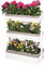 WONDERMAKE® Großes Design Vertikalbeet mit 3 Etagen aus Holz für Outdoor Balkon Garten Wand stehend, Hochbeet vertikal XL Kästen Cube für Kräuter Erdbeeren Blumen, 85x38x110 cm, weiß grau anthrazit