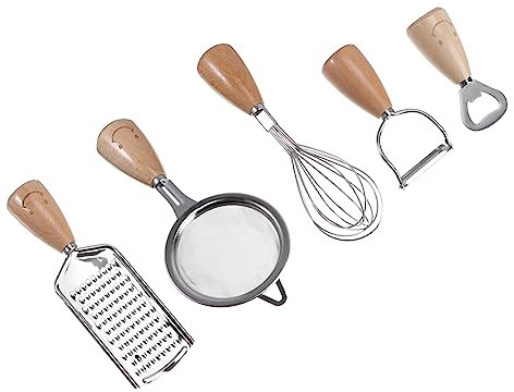 PartyKindom 5pezzi Utensili Da Cucina Acciaio Inossidabile Con Apribottiglie e Frusta Accessori Pratici Per Cucina e Funzionale