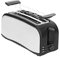 Ribelli Toaster für 4 Scheiben mit Brötchenaufsatz – Automatischer Toaster mit Stop-, Auftau-und Aufwärmfunktion – 1400 W, Schwarz
