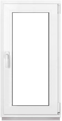 Framex Ventana de plástico blanco ancho x alto 50 x 100 cm (500 x 1000 mm) 3 compartimentos (32 mm) basculante giratorio DIN derecho – Premium – Todos los tamaños