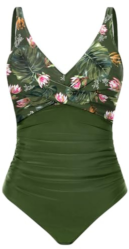 Tuopuda baddräkt damer magväg push-up badmode rygglös sexig v-ringning monokini enkeldelad baddräkt smalare badkläder smalare baddräkt enkeldelad baddräkt, M