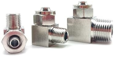 YLQUXEUV 1 stück 304 Edelstahl Quick Twist Ellenbogen OD 8mm Rohr zu 3/8'' Außengewinde rechtwinklig Fitting