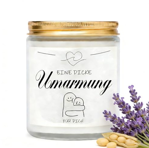 Duftkerze im Glas (Geschenke für Frauen) Lavendelduftkerze 50 Stunden
