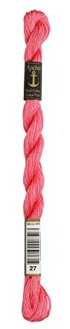Anchor perl Filo Filo da ricamo, Cotone, 00027 Rosa, rosa