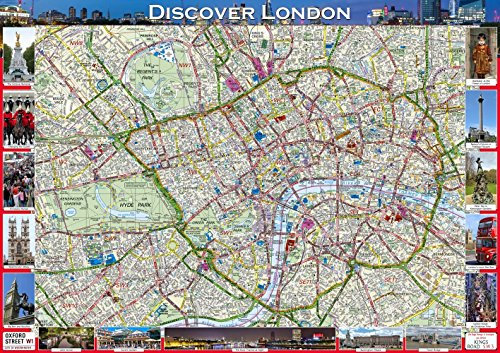 Discover London Karte, A1, 59,4 x 84,1 cm