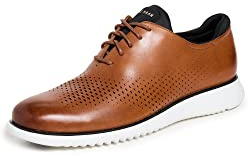 Cole Haan Men's 2.Zerogrand Laser Wingtip Oxford Lined, British Tan Ivory, 6 UK