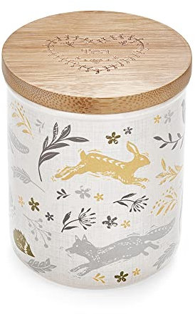 Cooksmart Set of 2 Bamboo Food containers | Modern Designed Food Storage Containers Glass With Lids | Glass Lunch box With Lid Perfect For on The Go