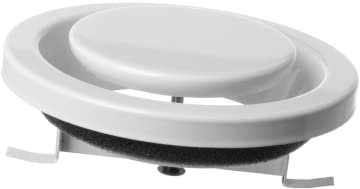 Ø 200mm Difusor de Extracción - Válvula de Disco Regulada - Rejilla de Ventilación Redonda de Acero - Blanco