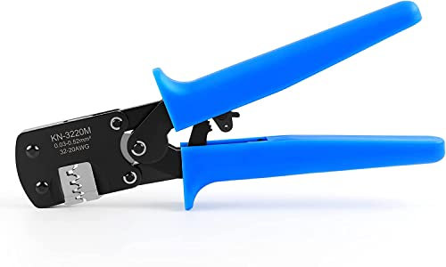 Knoweasy Micro Molex-Crimpzange: Kompatibel mit D-Sub-, JST-, JAE-Steckverbindern, 32-20AWG/0,03–0,52 mm², ideal für das Crimpen von Drähten, elektrische Reparaturen