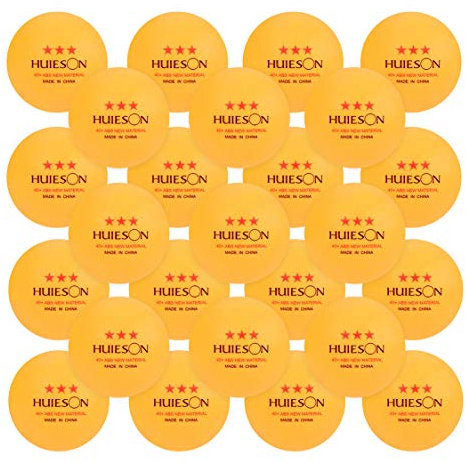 GGEZ Huieson 3 Star 40+ Tischtennisbälle mit Naht, fortschrittlicher ABS-Kunststoff, Tischtennisbälle, neues Material, 50er-Pack, Orange