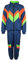 Foxxeo 80er Jahre Kostüm für Erwachsene Premium 80s Trainingsanzug Assianzug Assi - Herren Größe S-XXXXL - Fasching Karneval Anzug, Farbe blau orange grün, Größe: XXXL