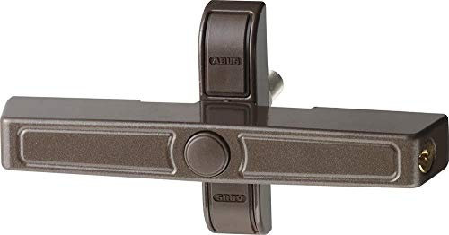 ABUS Fenster-Zusatzsicherung 2420 AL0125 - Sicherheitsschloss mit Schwenkriegel für Doppelflügelfenster, gleichschließend - ABUS-Sicherheitslevel 6 - 89634 - Braun