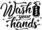Wash Your Hands Bathroom Wall Sticker Sink Vinyl Waterproof Decal Door Room Transfer Sticky Mural Decoration Sign Removable Tile Kitchen Decor Shower Artwork Stencil Mirror Wallpaper Adhesive Quote