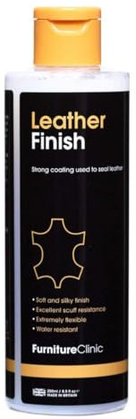 Furniture Clinic Sellador de piel, 250 ml, acabado mate, adecuado para sofás de cuero, interiores de coche, bolsos, muebles y más
