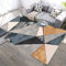 Auslegware Teppichboden gelb Teppich gelb Fuzzy Dreieck Muster Wohnzimmer Teppich langlebig Outdoor Teppich Klein 50 x 80 cm Vorleger Teppich 1ft 7.7''X2ft 7.5''