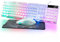 CHOCNHOW - Teclado y mouse para juegos con cable, teclado blanco retroiluminado, teclas iluminadas, teclas multimedia, impermeable, compatible con PC, portátil, Xbox, PS4, PS5, Work/Gamer